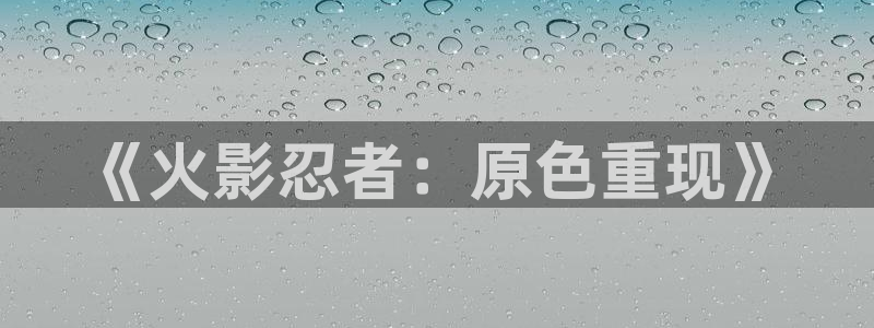 囧次元app下载安装：《火影忍者：原色重现》